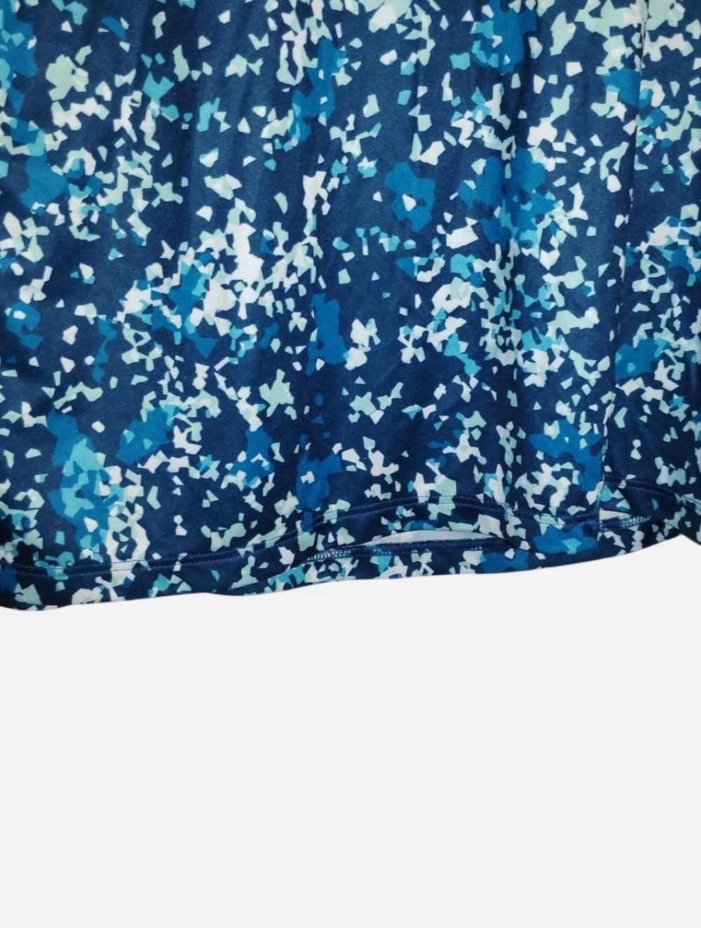 Under Armour Women's Velocity Terazzo SS Shirt - Blue/Teal Digital Print_ Size L - Picture 2 of 8